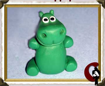 Miniature - humorous hippopotamus